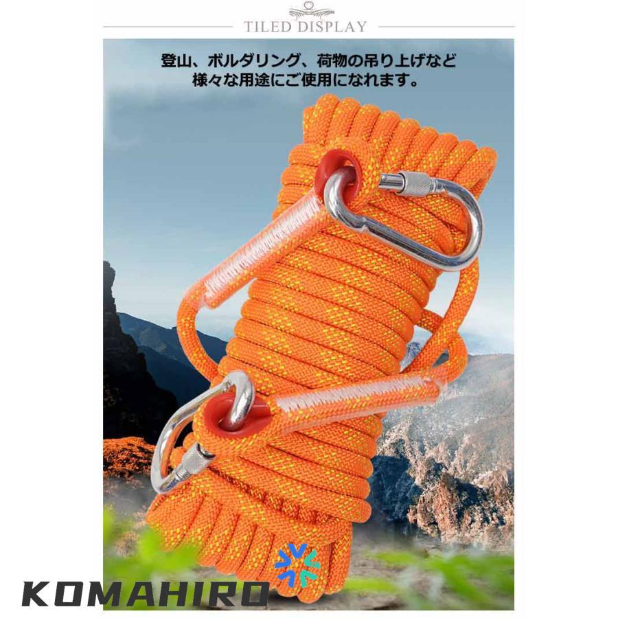直径8mm/10mm ロープ 長さ10m/15m/20m アウトドア クライミング 多目的
