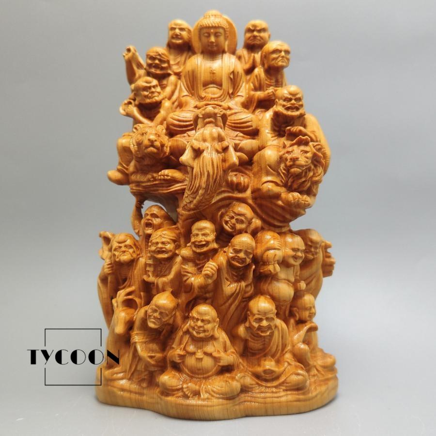 時代提物 仏教美術置根付 天然素材【羅漢様坐像】高さ約5.1cm 重69ｇ縁起物 十八羅漢 仏教美術 仏像 仏教工芸品 美術品 木彫り 手職人手作り