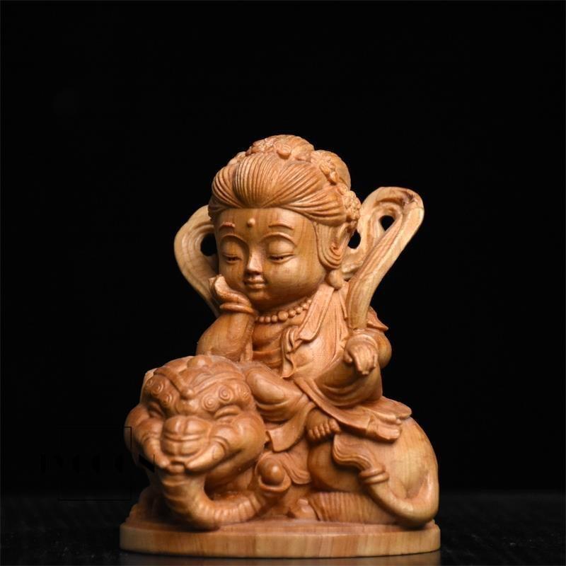 仏教美術 木彫 普賢菩薩 仏教彫刻 総檜材製 極上彫 木彫仏像