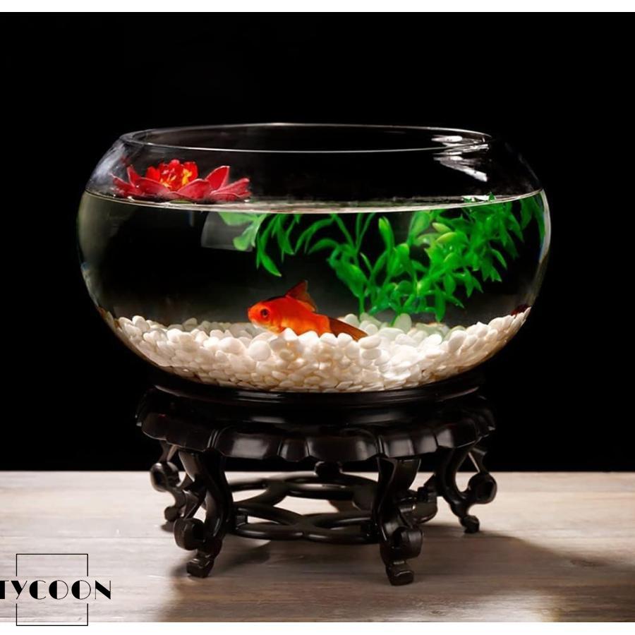 金魚鉢 丸型金魚鉢 ガラス 透明 テーブル アクアリウム ボウル 観葉