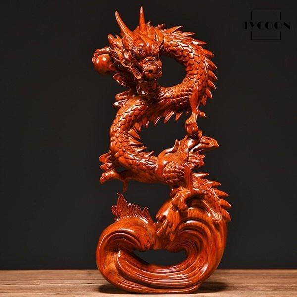 木製 龍の置物 木彫り/木工工芸/東洋彫刻/置物/飾物/干支/龍/辰/辰年/玄関 木製 龍の置物 木彫り/木工工芸/東洋彫刻/置物/飾物/干支/龍/辰/辰年