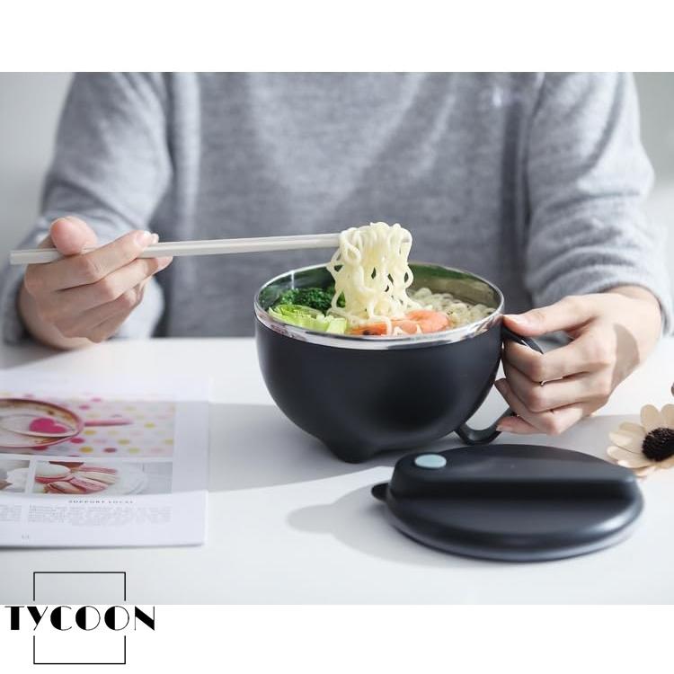 麺鉢 304ステンレス鋼 鉢?丼 蓋付き 弁当箱 1100MLラーメンどんぶり二