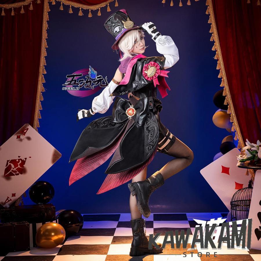 原神　リネ　コスプレ　衣装　猫屋小舗　Mサイズ　トランプ付き 猫屋小舗 原神 コスプレ リネ 双子 衣装 帽子込み ※ウィッグ 鞋