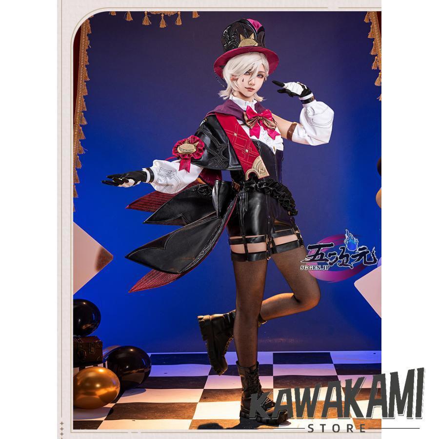 原神　リネ　コスプレ　衣装　猫屋小舗　Mサイズ　トランプ付き 猫屋小舗 原神 コスプレ リネ 双子 衣装 帽子込み ※ウィッグ 鞋