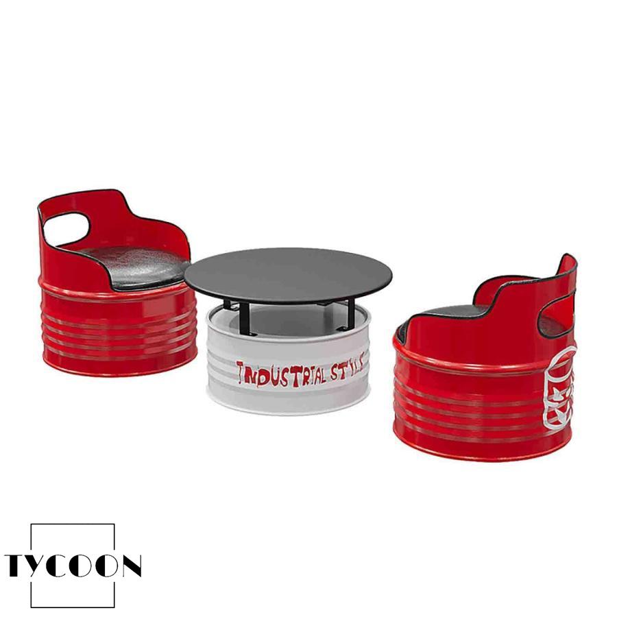 バーカウンター ヨーロッパのバーテーブルと椅子 ドラム缶