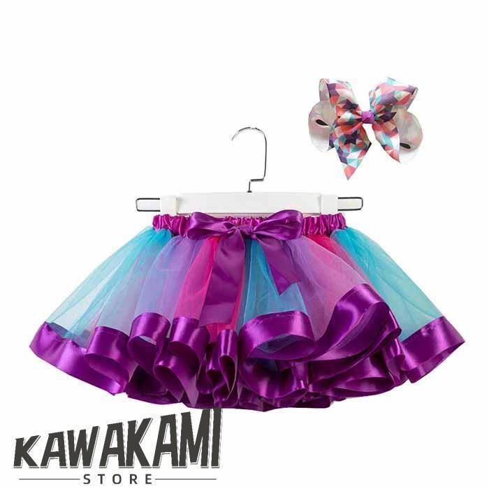 チュチュスカート カラフル 2点セット スカート/リボン tutuスカート
