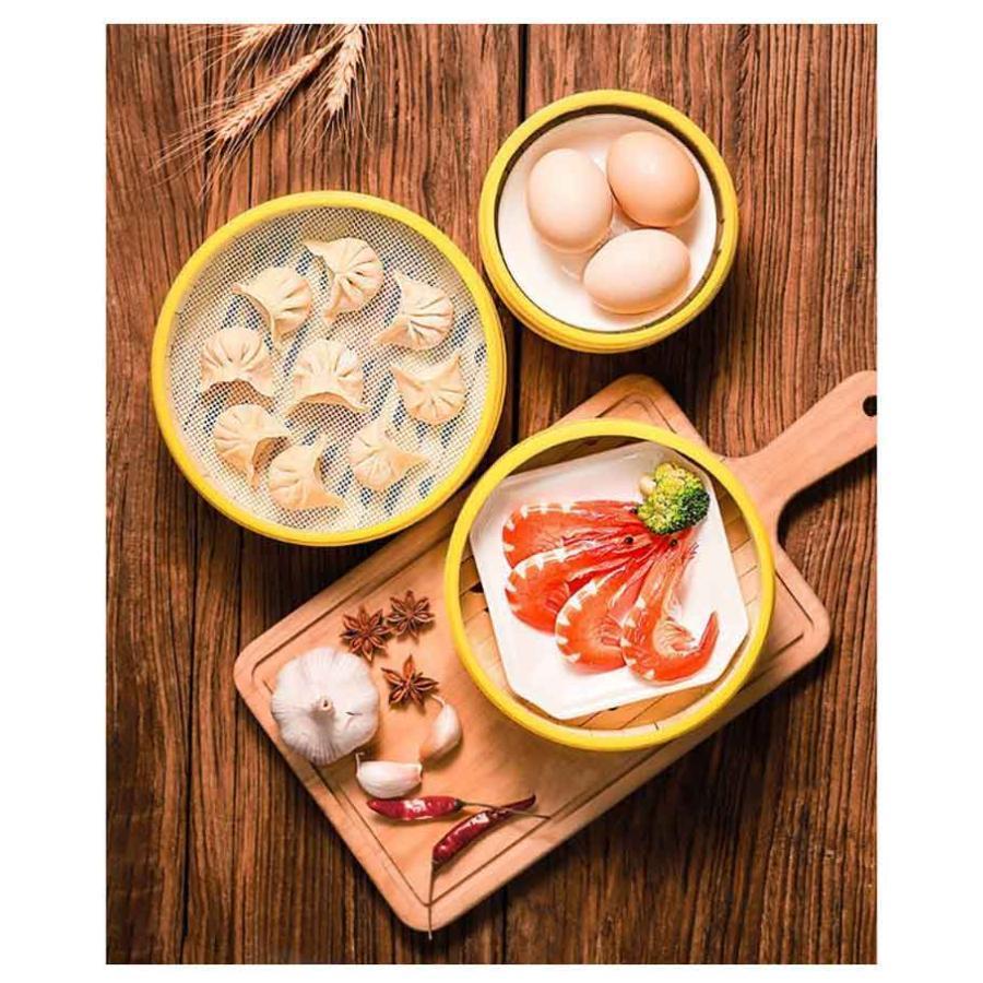 竹蒸し器 せいろ 蒸籠 蒸器＋蓋付 中華料理 蒸し籠 セット 大容量 6