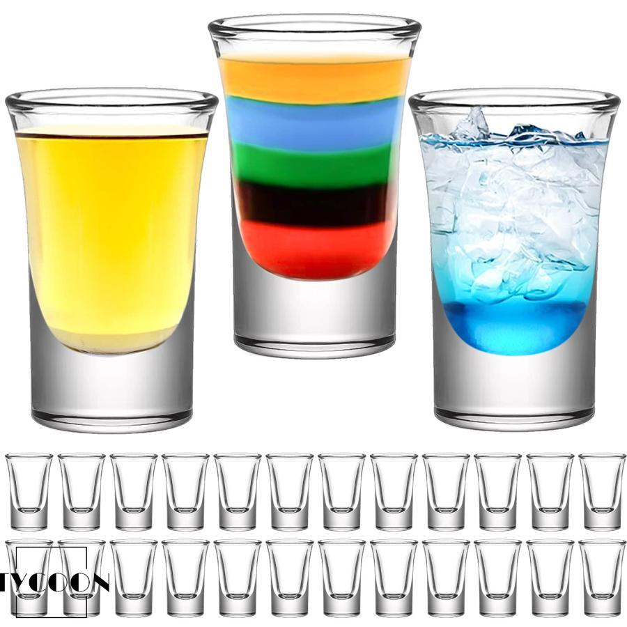 ショットグラス24個- 35ml/35cc クリラス、ヘビーベース ウイスキー