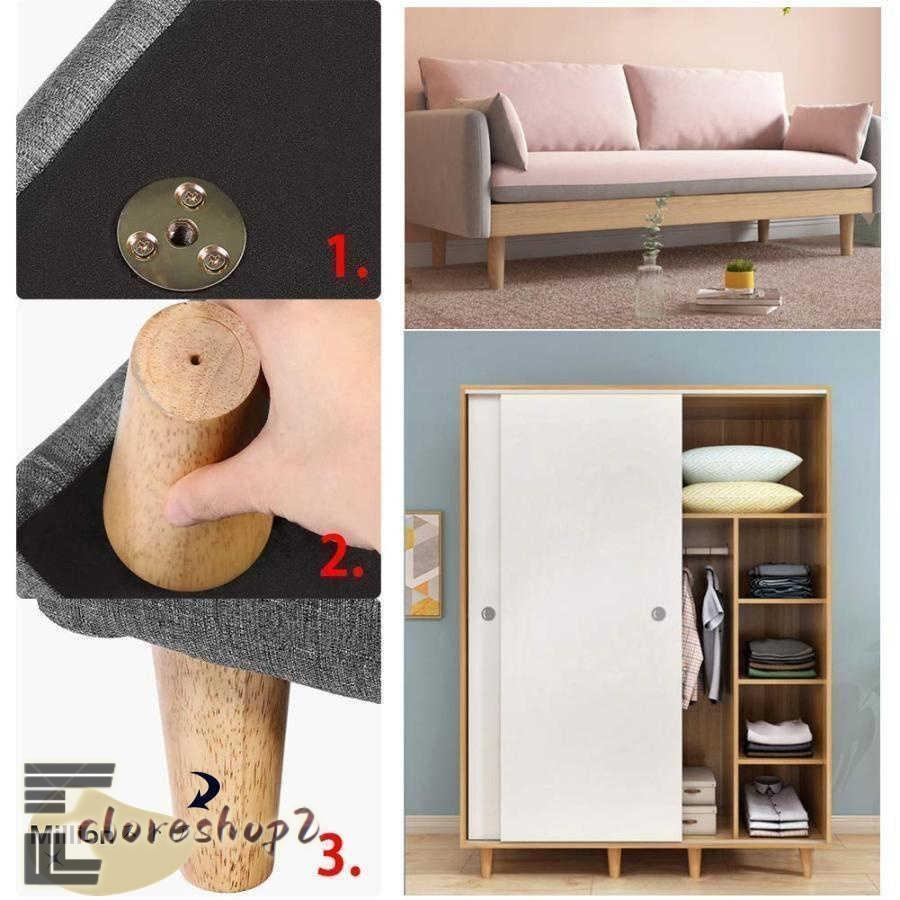 4本セット ソファ 脚 8cm 木製 ソファーの脚を高くする 無垢材