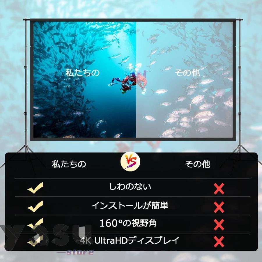 プロジェクタースクリーン 100/120/150インチ 4K 16:9 HD 3D