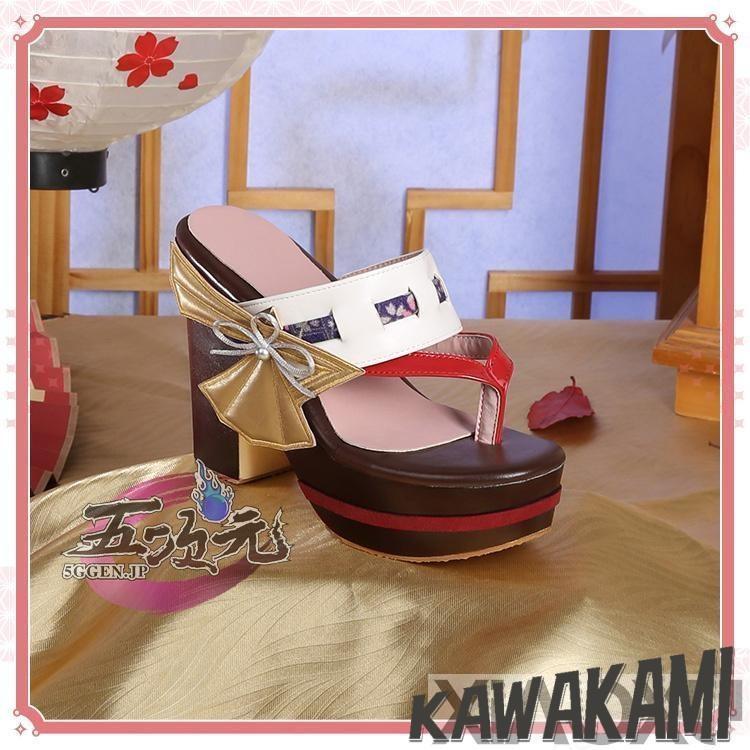 八重神子 三分妄想 コスプレ ウィッグ靴付き 三分妄想 原神 コスプレ 八重神子 やえみこ 靴 ブーツ : tycoon - 通販