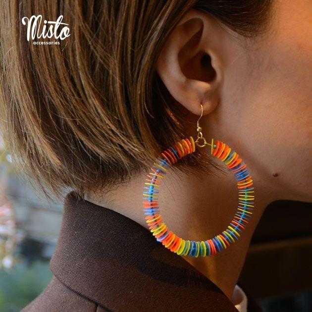 GLOBAL FORME CONCRETE ピアス フープ おしゃれ カジュアル 大きめ  