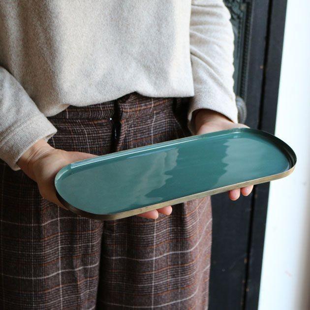 トレイ トレー アクセサリー 収納 鍵 ペントレー 玄関 Goody Grams ENAMEL OVAL TRAY 05｜tycoon｜03