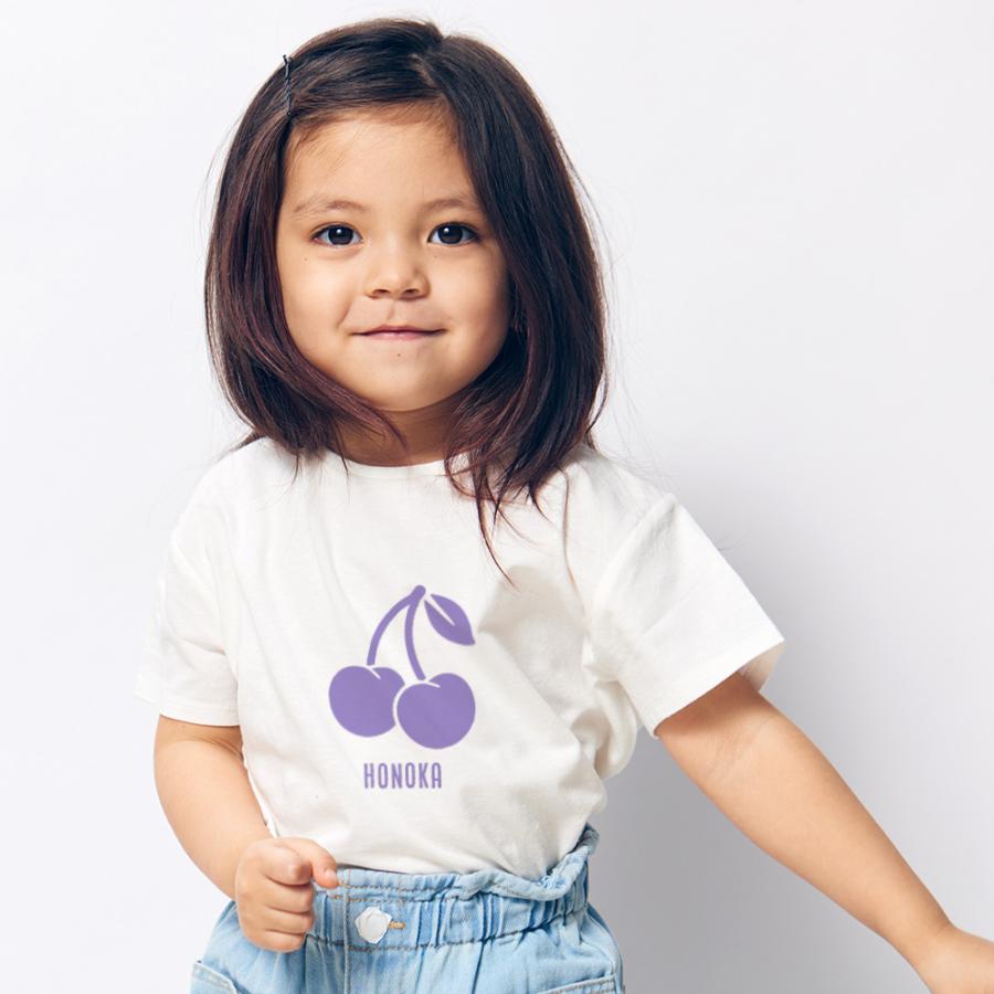 名入れ Tシャツ キッズ ベビー チェリー さくらんぼ フルーツ 果物