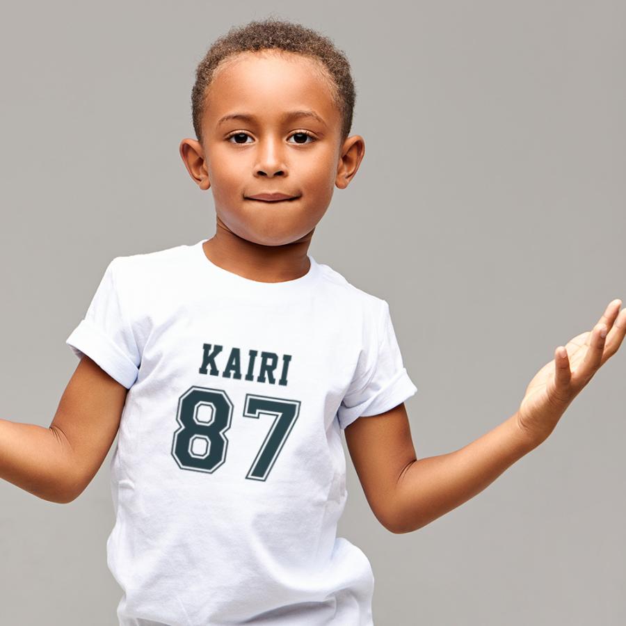 名入れ Tシャツ キッズ ベビー フットボールT アメカジ スポーツ 数字