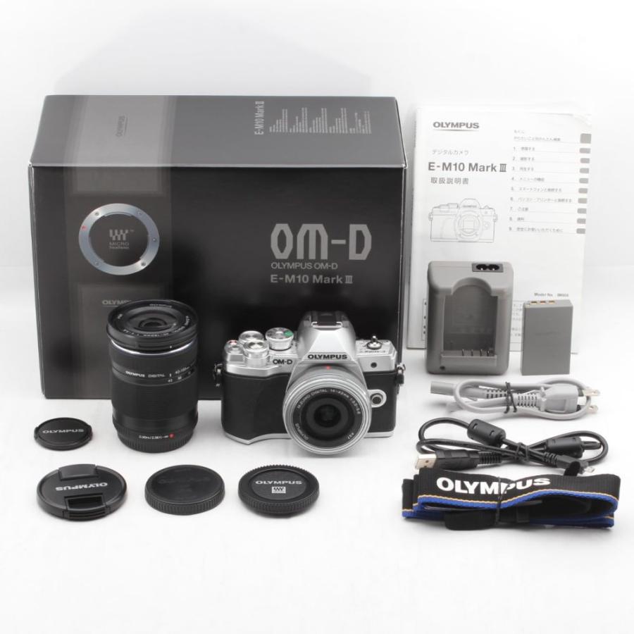 OLYMPUSOM-DE-M10MarkIII EZダブルズームキット シルバー OLYMPUS ミラーレス一眼 OM-D E-M10 MarkIII EZダブルズームキット