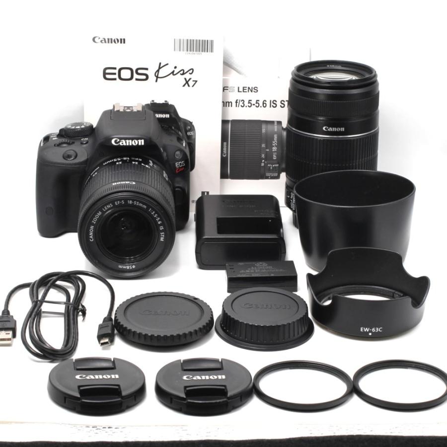 Canon デジタル一眼レフカメラ EOS Kiss X7 ダブルズームキット EF-S18