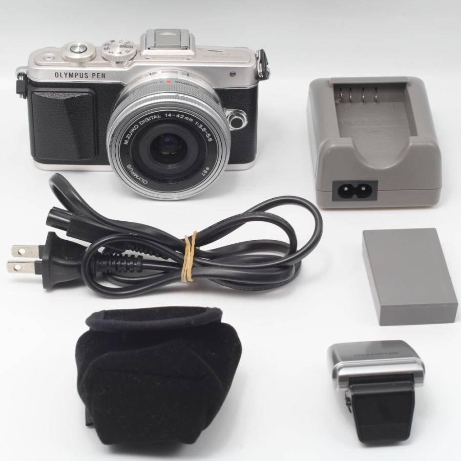 OLYMPUS ミラーレス一眼 PEN E-PL7 14-42mm EZレンズキット シルバー