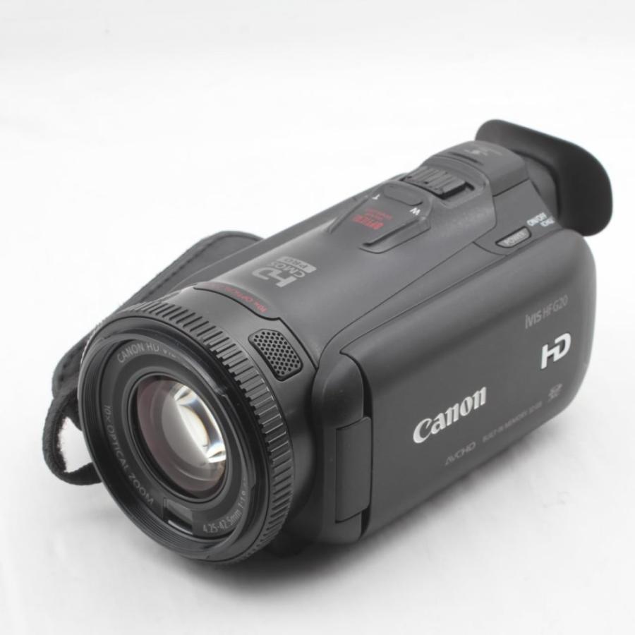Canon デジタルビデオカメラ iVIS HF G20 光学10倍ズーム 内蔵32GBメモリー ブラック IVISHFG20_1