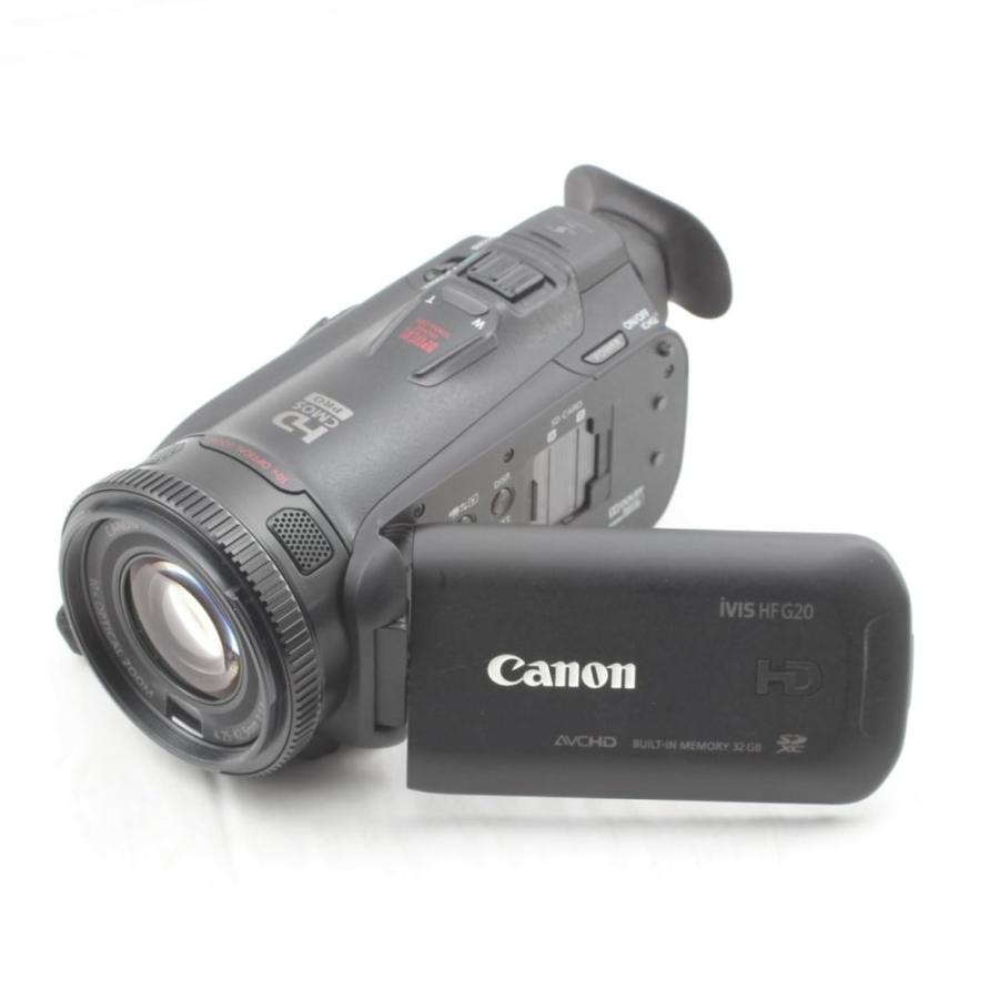 Canon デジタルビデオカメラ iVIS HF G20 光学10倍ズーム 内蔵32GBメモリー ブラック IVISHFG20_1