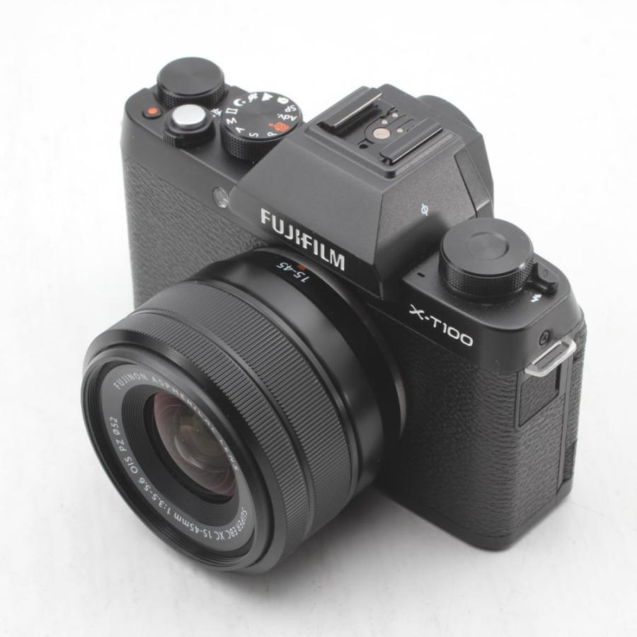 富士フイルム(FUJIFILM) ミラーレス一眼 X-T100レンズキット ブラック X-T100LK-Bの画像