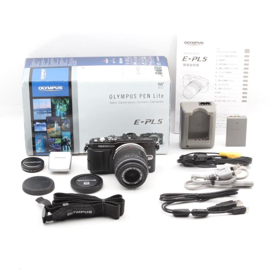 OLYMPUS ミラーレス一眼 PEN Lite E-PL5 レンズキット ブラック LKIT 