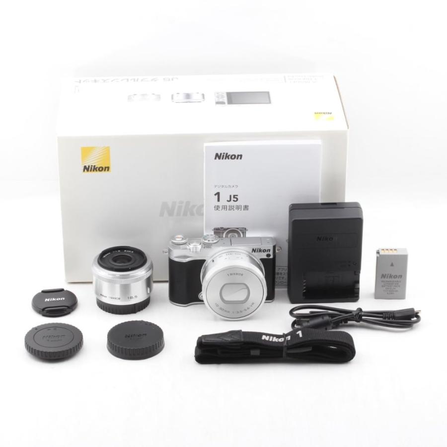 Nikon1 J5 ミラーレス ダブルレンズキット /シルバー J5WLKSL Nikon ミラーレス一眼 Nikon1 J5 ダブルレンズキット シルバー J5WLKSL