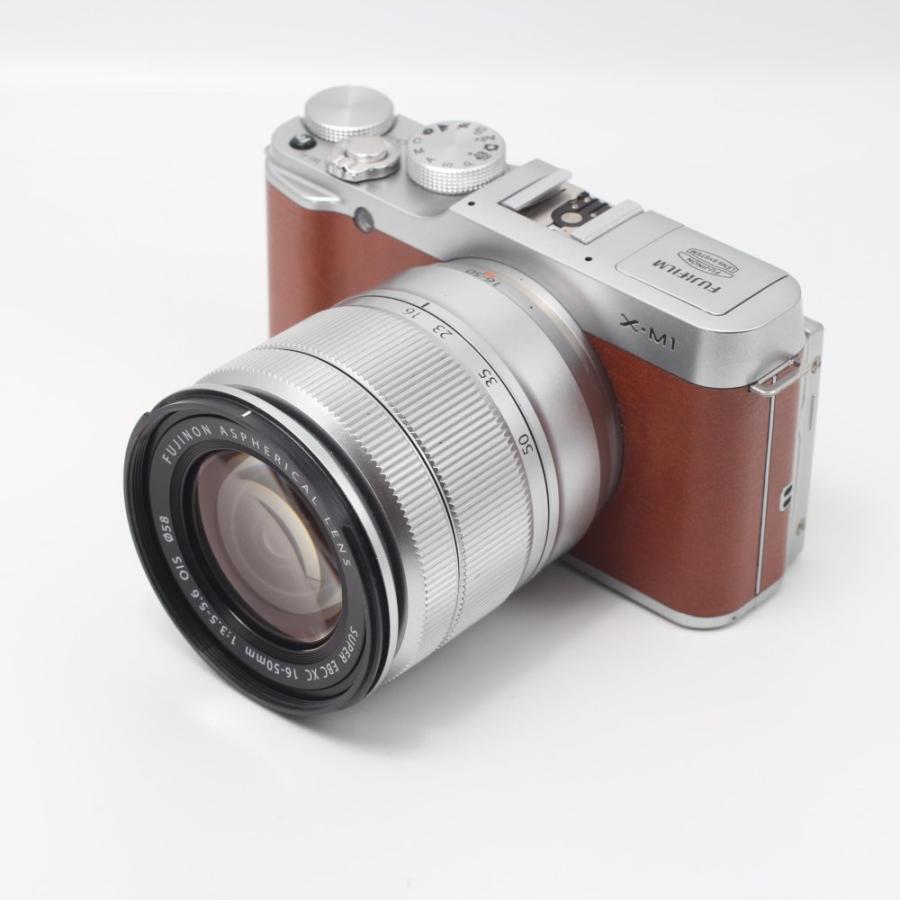 FUJIFILM 鏡鑑受け答え一眼 水晶体一揃いの道具 赤銅色 X-M1BW/1650KIT