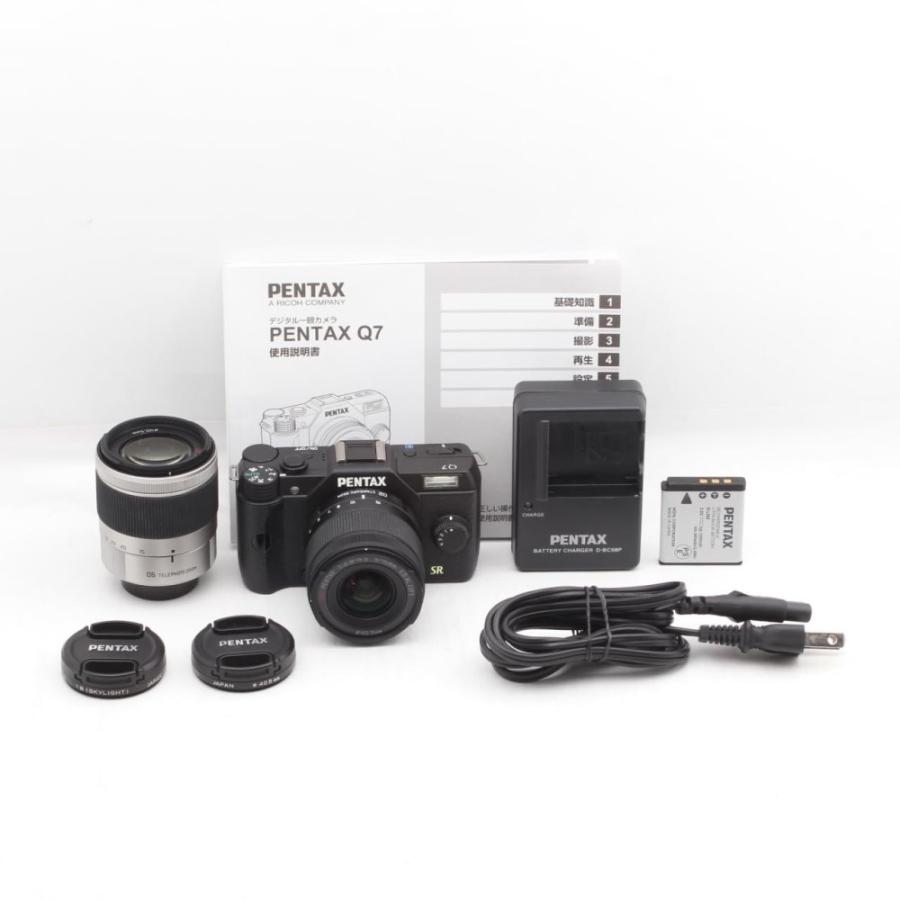 PENTAX ミラーレス一眼 Q7 ダブルズームキット [標準ズーム 02 STANDARD ZOOM ・望遠ズーム 06 TELEPHOTO ZOOM] ブラック Q7 BLACK WZOOM KIT 10 PENTAX ミラーレス一眼 Q7 ダブルズームキット [標準ズーム 02
