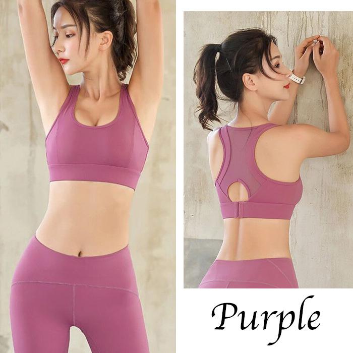 揺れない スポーツブラ ノンワイヤー ヨガ ピラティス ウェア カップ付 ランニング スポブラ レディース ブラ  ジュニアブラ 中学生 部活 EH024 [M便 1/2] |  | 09