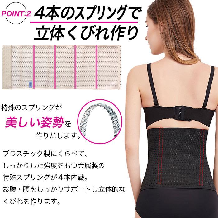 コルセット 補正下着 ダイエット くびれ ウエストシェイプ ベルト お腹 引き締め ボディシェイパー 6段階調整 メッシュタイプ送料無料 メール便[M便 1/3]eh202 |  | 10