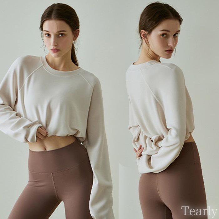ヨガウェア トップス 長袖 ヨガ ピラティス ジム ヨガウエア レディース かわいい おしゃれ 体型カバー ショート丈 ホットヨガ フィットネス【EY080】[M便 1/1] |  | 19