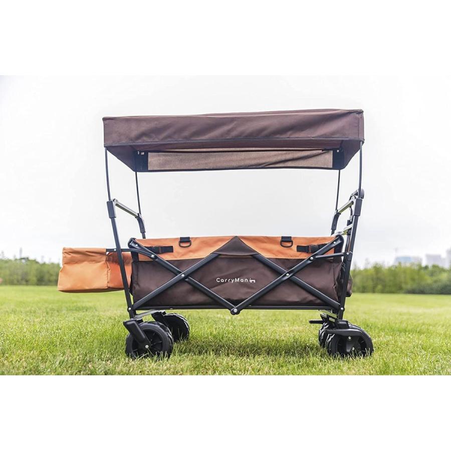Carryman キャリーワゴン プロ 多機能 キャリーワゴン 屋根付き 業界初 100kg 大容量 Uv対策子供ベルト付き 特大 タイヤ たいみお堂 通販 Yahoo ショッピング