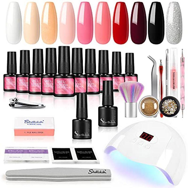 Shelloloh カラージェル 美発色 ジェルネイルセット 36ｗ Uv Ledライト付き ネイルツール付き スターターキット 初心者向き たいみお堂 通販 Yahoo ショッピング