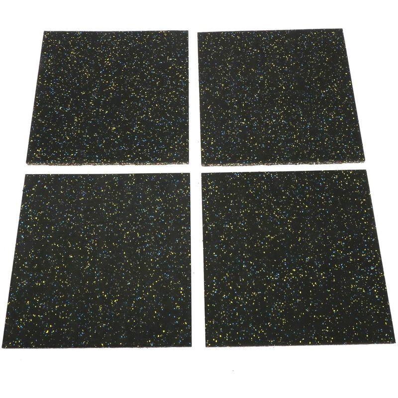 Uyoyous ゴムマット 4枚セット ジムフロアマット 大判 50cm ジョイントマット 厚さ2 5cm 組み合わせマット 運動 希少