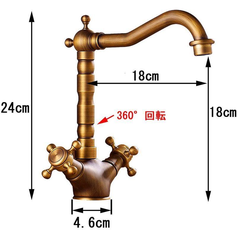 人気が高い アンティーク 洗面用 キッチン Sk59 混合水栓 取り付けホー ロング水栓 水道 洗面台 レトロ 蛇口 手洗い鉢 手洗いボウル 2ハンドル キッチン蛇口 水栓 Www Economistascadiz Com