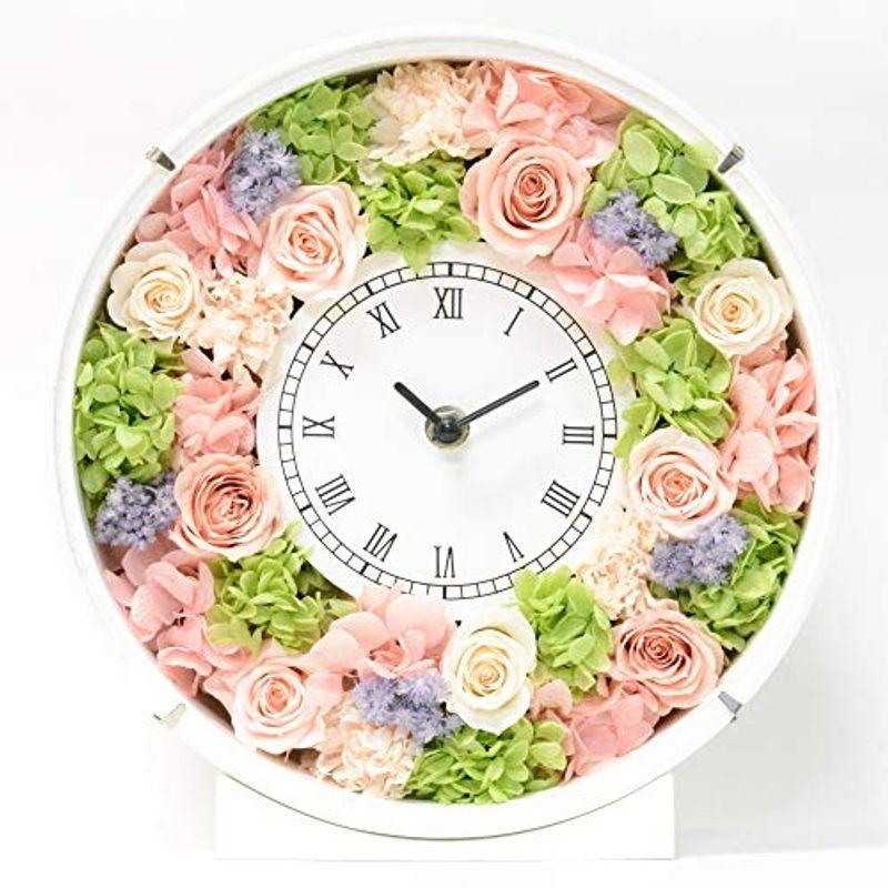 Lulu S ルルズ パステルカラーの花時計 プリザーブドフラワー プリザーブドフラワー サイズ幅24cm長さ8cm高さ24cm たいみお堂 パステル ルルズ パステル Lulu S 1229 かわいい の