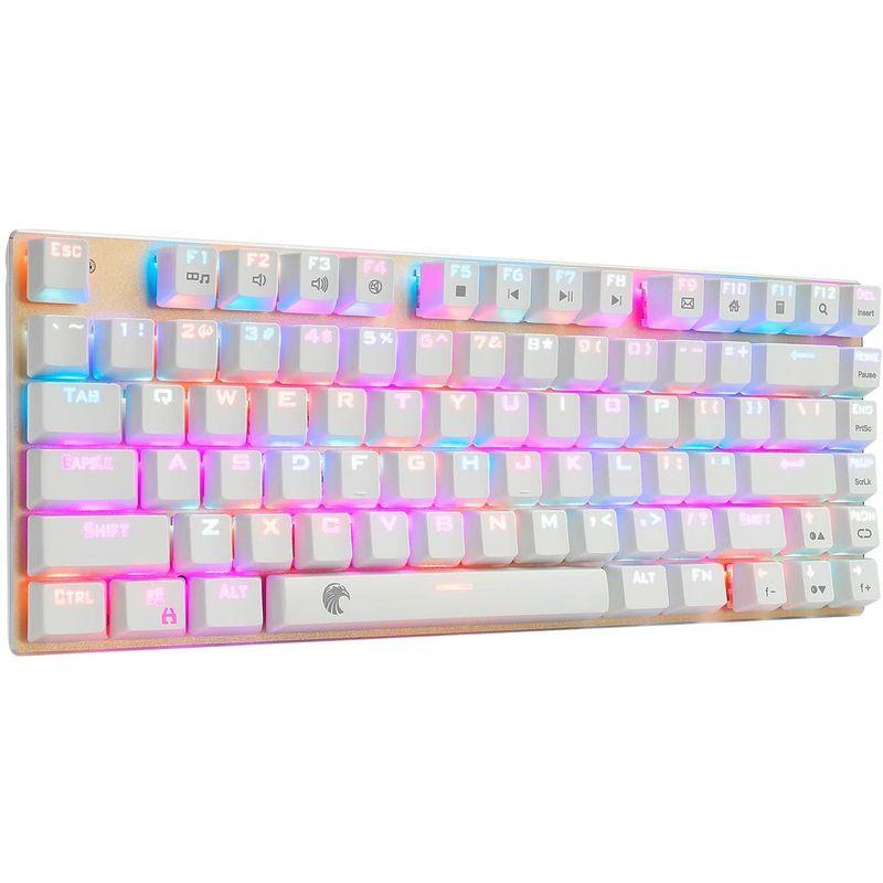 格安 E元素メカニカル式ゲーミングキーボード 茶軸5000万回耐久スイッチ Rgb発光ledバックライト付き コンパクト設計81キーアンチゴースト その他マウス トラックボール Arka Ir