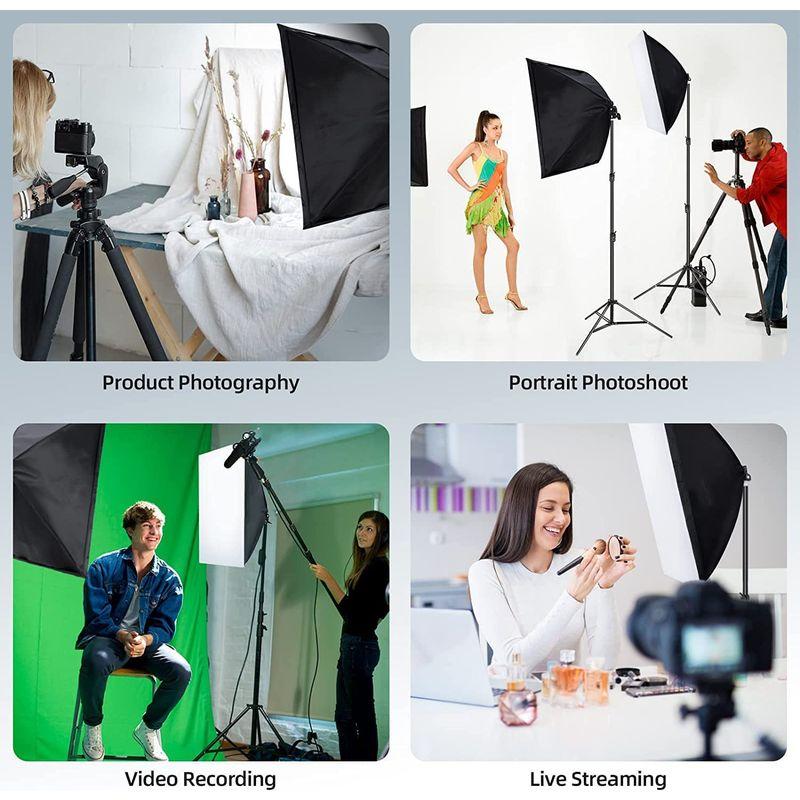 ソフトボックス LED撮影用ライト 写真撮影 照明キット 遠隔操作