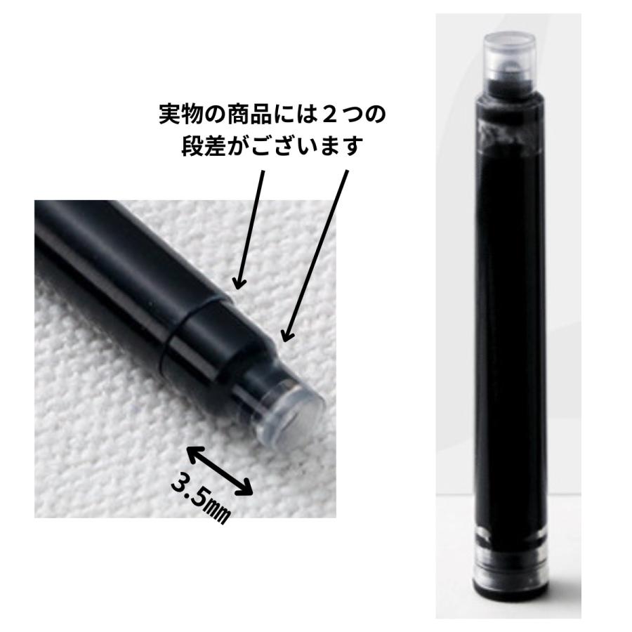 インクカートリッジ 口径2.6mm 3.4mm 万年筆 10本セット ブラック