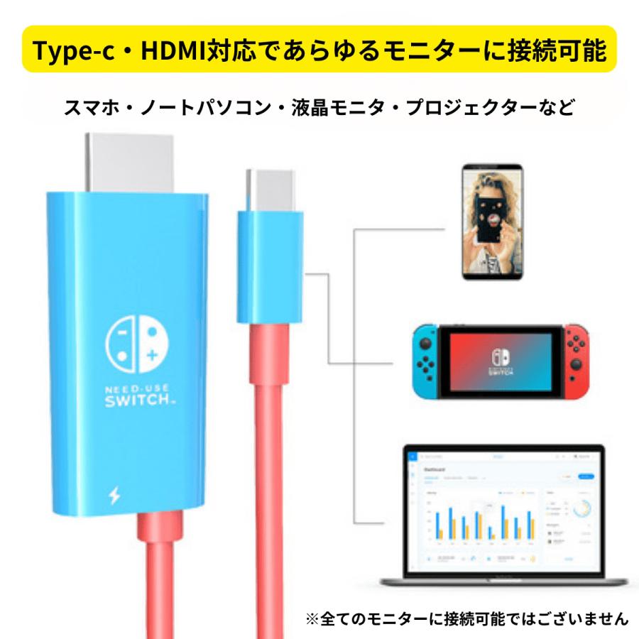 Nintendo Switch HDMI スイッチ ケーブル type-c モニター テレビ