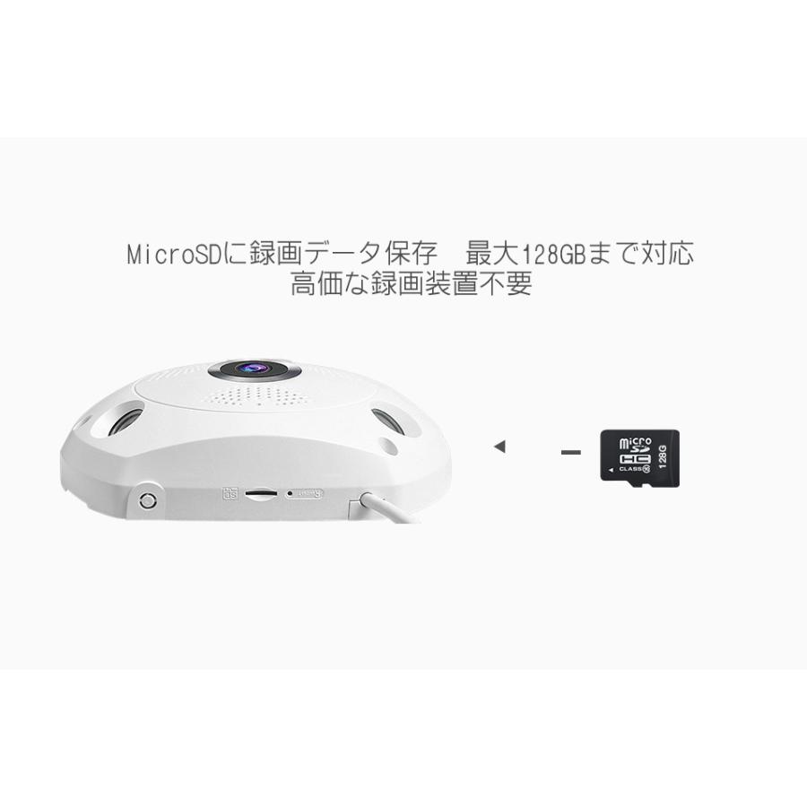 ネットワークカメラ IPカメラ 300万画素 魚眼レンズ 360広角 WEB