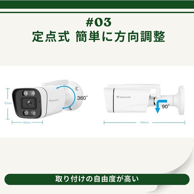 防犯カメラ 録画音声機能付き ワイヤレス対応 ネットワークカメラ IP