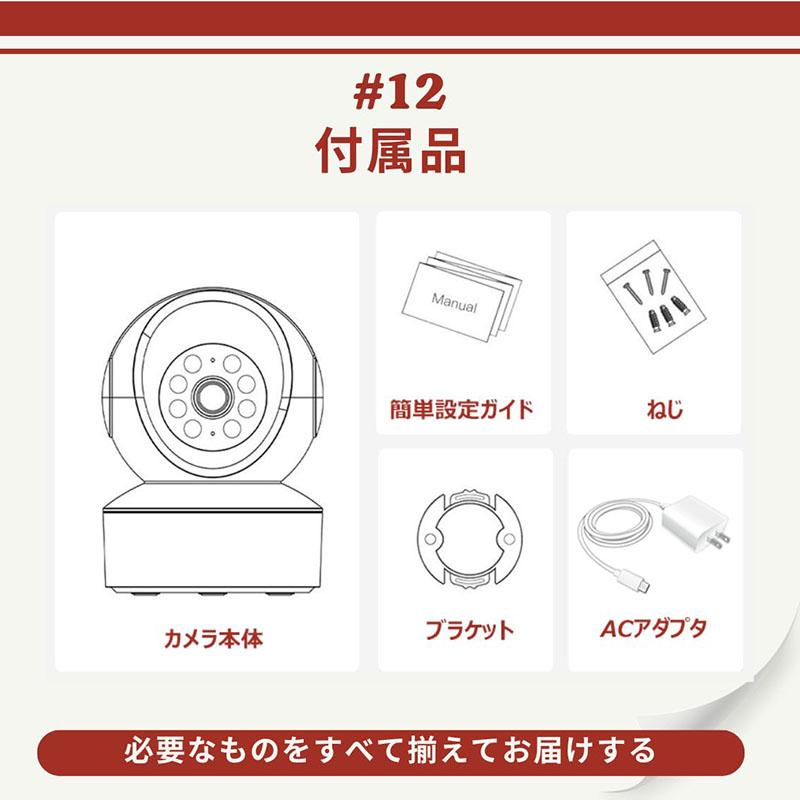 防犯カメラ ネットワークカメラ WiFi パソコン PC適応 動体検知 音声