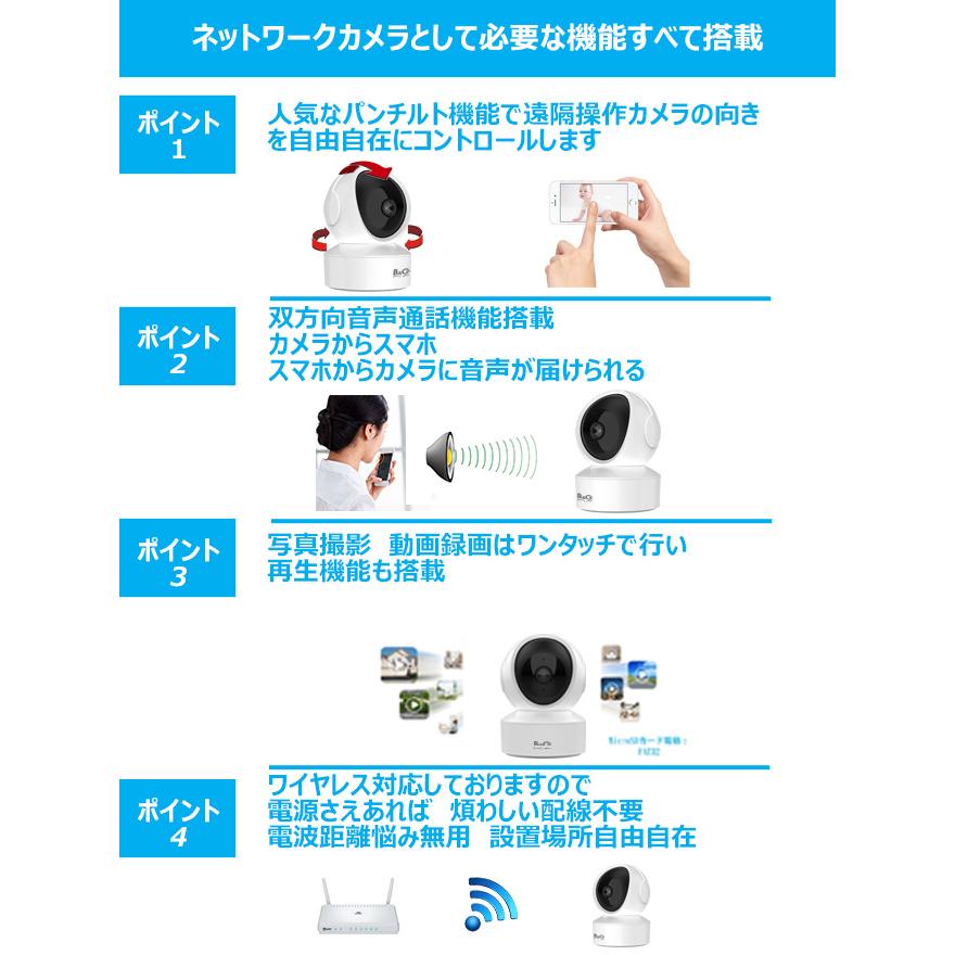 防犯カメラ ベビーモニター WEBカメラ IPカメラ ペットカメラ 介護
