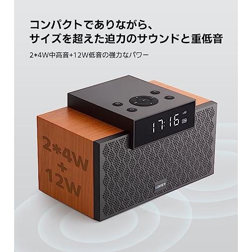 ショッピング販売品 Edifier MP260ワイヤレス スピーカー ポータブル Bluetooth5.0 多機能 時計/アラーム/LEDディスプレイ/USBメモリ/TFカード/AUX端子入力/機能 LED付き 長時間再生