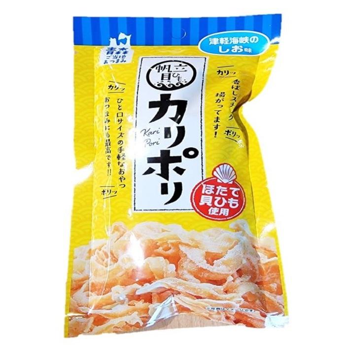 塩味 青森県 ご当地 食品 カリポリ ホタテ 貝ヒモ 津軽海峡の しお １袋 18ｇ
