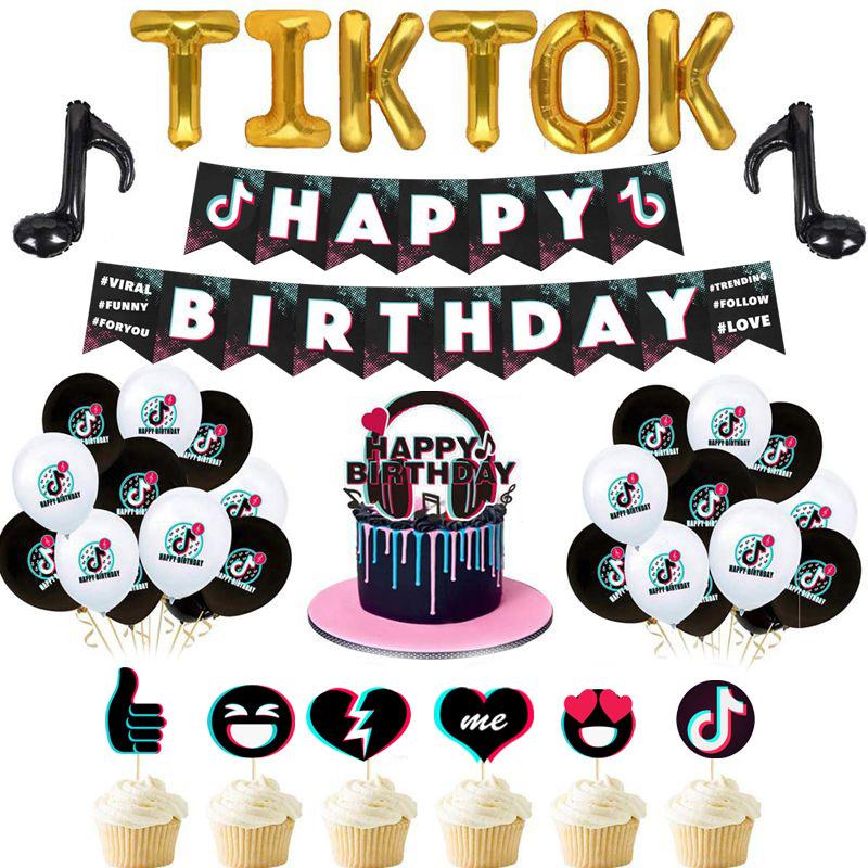 TIK TOK　 装飾 ガーランド 壁 飾り バルーン 　キャラクターグッズ　 誕生日パーティー 飾り付け