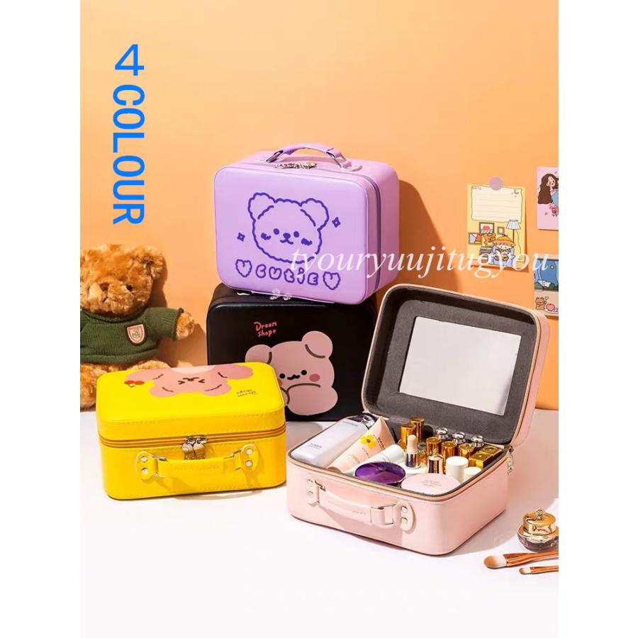 メイクボックス 鏡付き 大容量 可愛いメイクボックス 化粧箱 メイクアップ トラベルバッグ ギフト コスメ収納 Ser 長龍實業 通販 Yahoo ショッピング