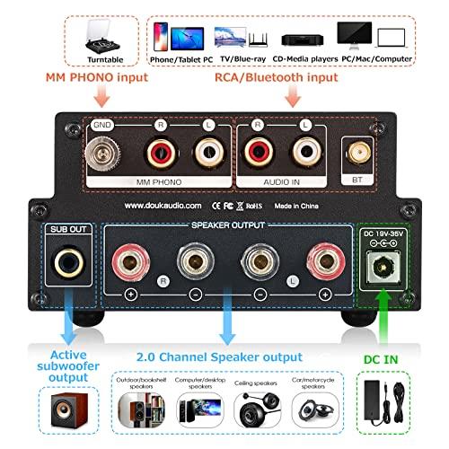 【初期/レア】 Douk Audio X1 GE5654 Bluetooth 5.0 真空管アンプ MM フォノアンプ ターンテーブル用 320W TDA749 【1850731913】(11660円)